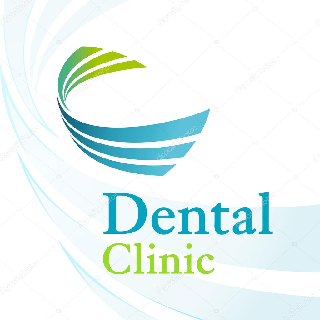 Dental clinic logo with dynamic elements