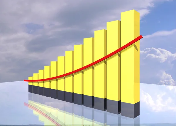 Economische zaken grafiek — Stockfoto