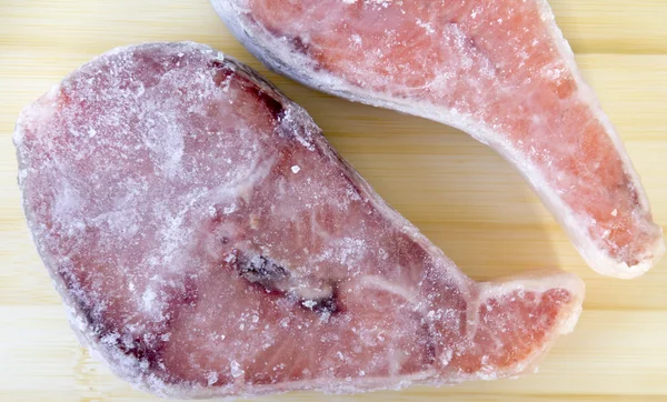 Frozen fish steak — Stock Photo, Image