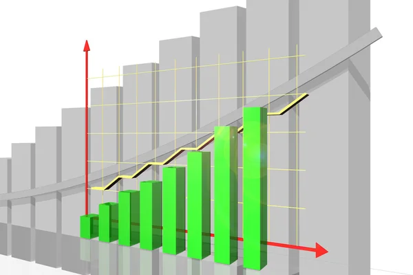 Crescita economica Dinamiche positive — Foto Stock