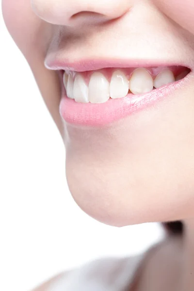 Jovem mulher dentes de saúde — Fotografia de Stock