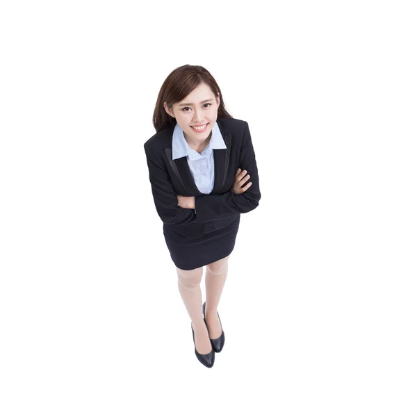 Business woman crossed arms — Stock Photo, Image