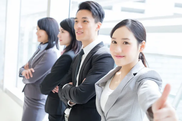 Business woman showing  thumb up — Stock Photo, Image