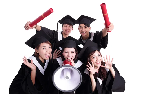 Gruppo di studenti laureati felici — Foto Stock