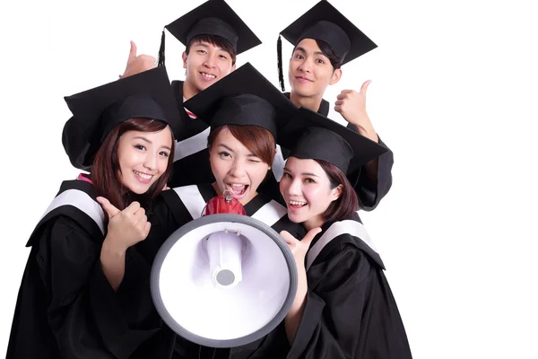 Grupo de estudiantes graduados felices —  Fotos de Stock