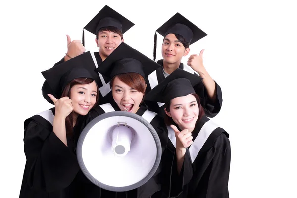 Skupina happy absolventi studenta — Stock fotografie