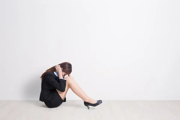 Podnikání žena cítí nešťastní — Stock fotografie