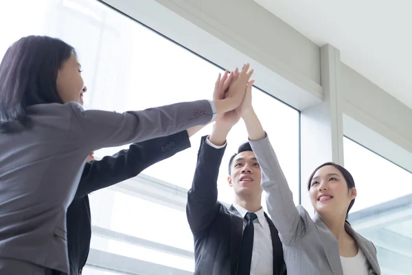 Business people team give five — Stock Photo, Image