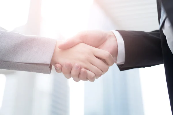 Success business people shake hands — Stock Photo, Image