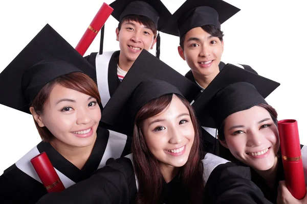 Happy  students taking picture — Stock Photo, Image