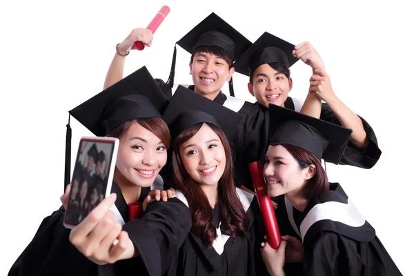 Happy  students taking picture — Stock Photo, Image