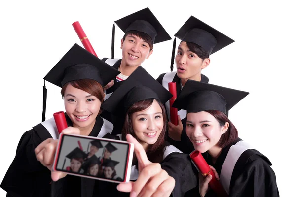 Estudiantes tomando fotos — Foto de Stock