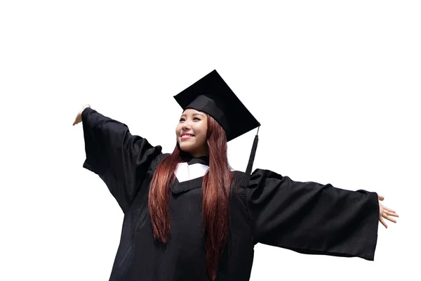 Student with arms outstretched — Stock Photo, Image