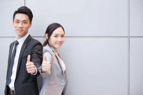 Business people showing  thumbs up — Stock Photo, Image