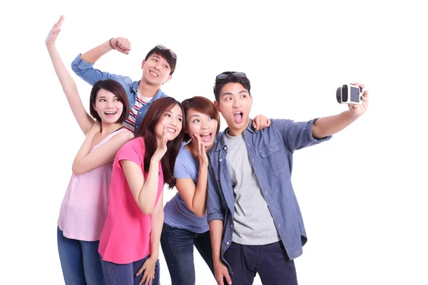 Adolescenti che prendono selfie — Foto Stock