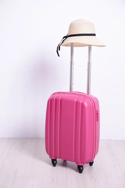 pink luggage case