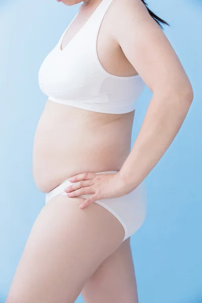 Overweight woman standing — Stock Photo, Image