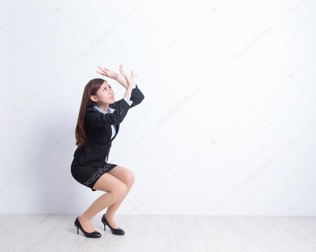 Business Woman Is Affraid Of Something Stock Photo Image By C Ryanking999