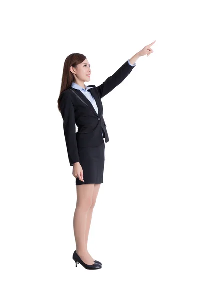 Business woman showing  something — Stock Photo, Image