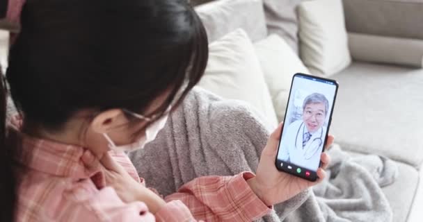 Telemedicine concept with phone — Stock Video
