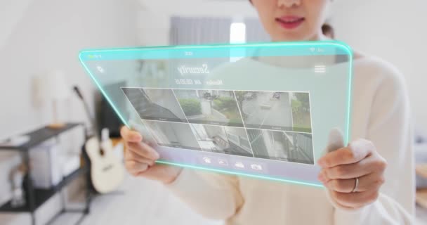 Sistema di sicurezza tablet trasparente — Video Stock