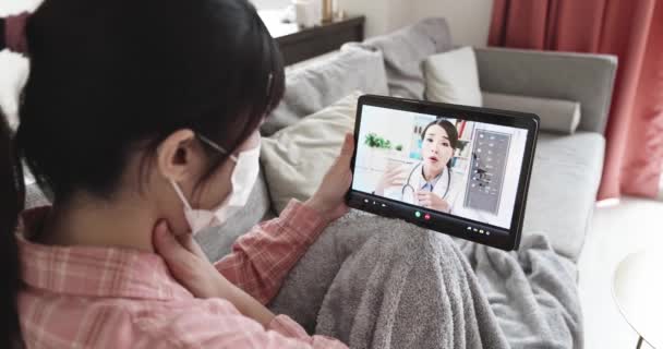 Telemedicin koncept med tablet – Stock-video