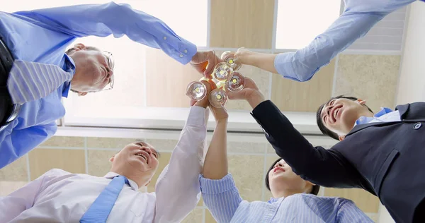 View Business People Make Toast Celebrate Success Colleagues — Stock Photo, Image