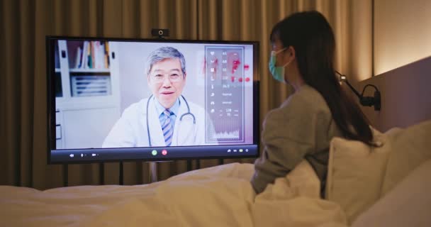 带有网络摄像头的远程医疗概念 — 图库视频影像