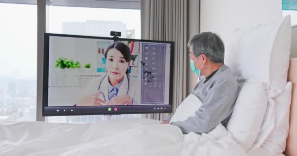 Concepto de telemedicina con webcam — Vídeo de stock