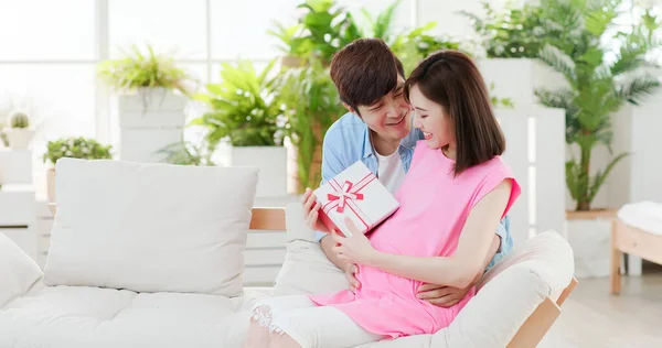 Happy Mother Day Sweet Husband Send Gift His Wife Which — Stock Photo, Image