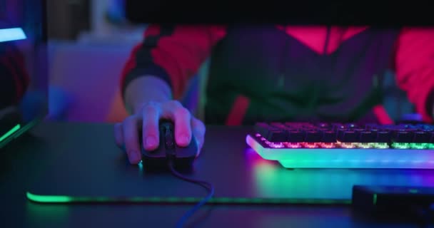 Esport RGB mouse e teclado — Vídeo de Stock