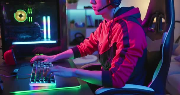Juego cyber sport gamer — Vídeos de Stock