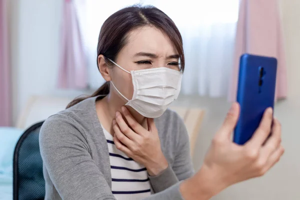 Telemedicine Koncepció Ázsiai Női Beteg Konzultáljon Egészségügyi Állapotát Hogy Orvos — Stock Fotó