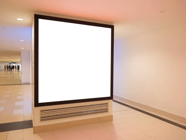 Grande Luminosa Publicidade Lightbox Display Outdoor Branco Interior — Fotografia de Stock