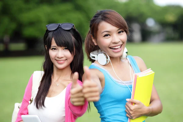 Happy girl College students — Stock Photo, Image