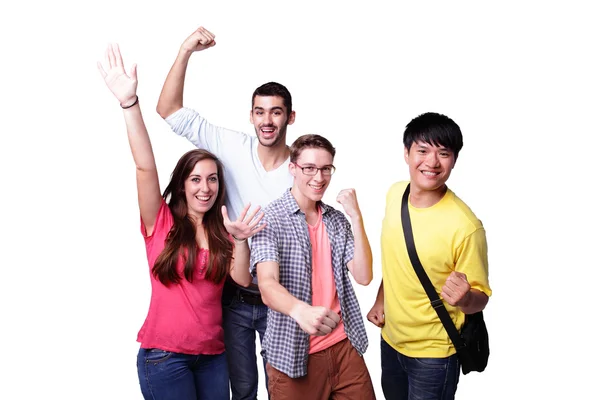 Group of excited students — Stock Photo, Image