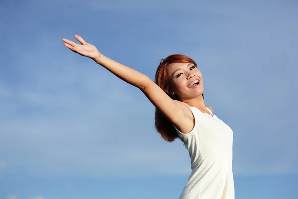 Sorridi Donna libera e felice — Foto Stock