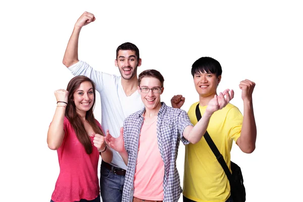 Group of excited students Royalty Free Stock Images