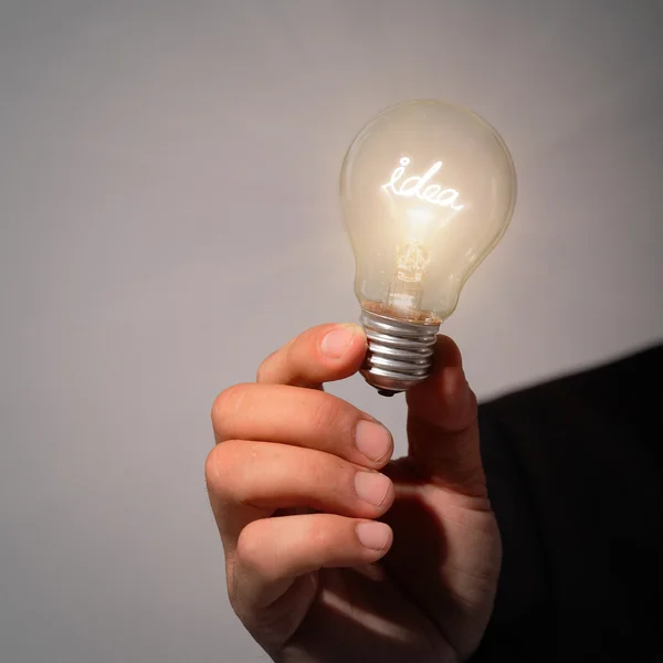 Idea lampadina — Foto Stock