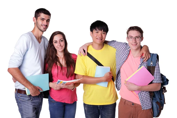 Groep gelukkige studenten — Stockfoto