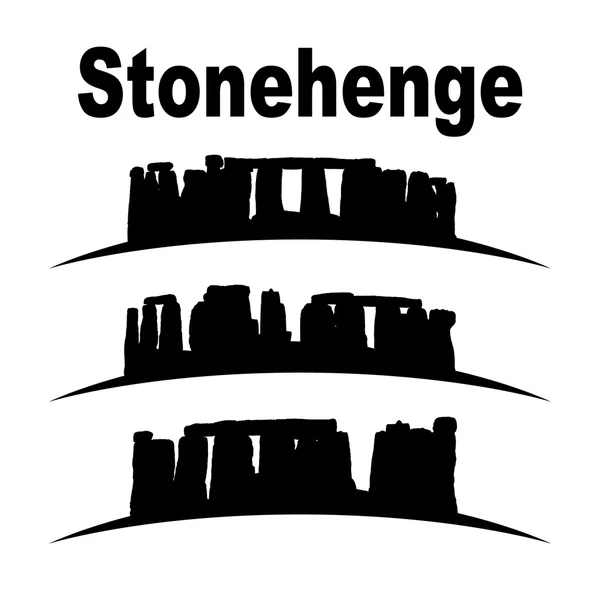 Silhouette Stonehenge — Stock Vector