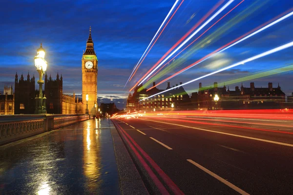 Big ben Λονδίνο τη νύχτα — Φωτογραφία Αρχείου