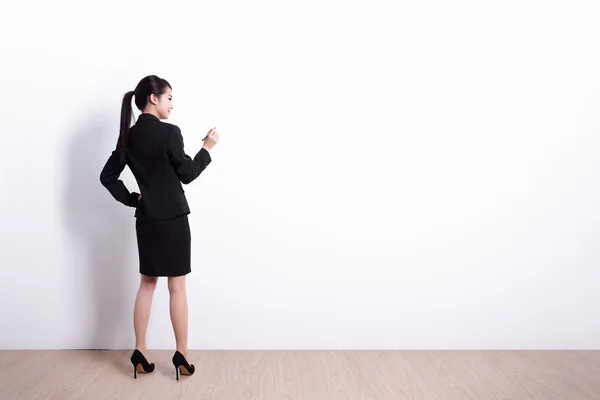 Business woman writing — Stock Photo, Image