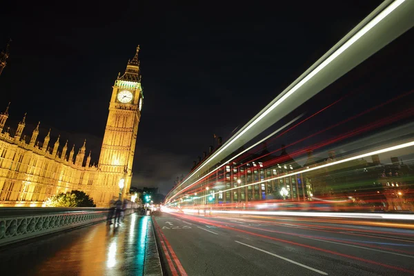 Big ben Λονδίνο τη νύχτα — Φωτογραφία Αρχείου