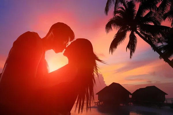 Romantikus szerelmesek, Maldív-szigetek — Stock Fotó
