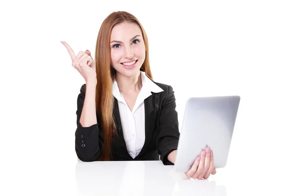 Businesswoman sitting at table — Stock Photo, Image