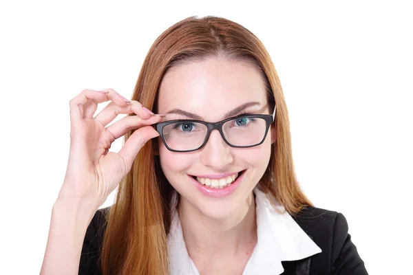 Femme d'affaires travaillant dans le bureau — Photo