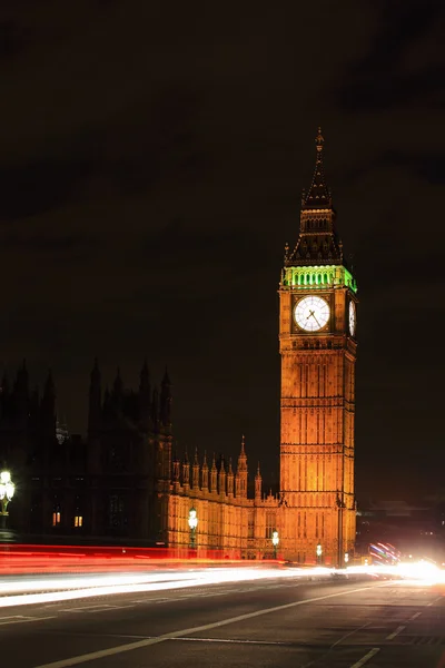 Big ben Λονδίνο τη νύχτα — Φωτογραφία Αρχείου