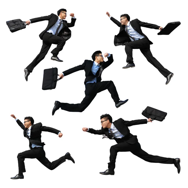 Happy business man jumping — Stock Photo, Image