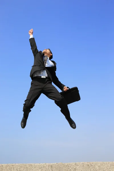 행복 한 비즈니스 점프 — 스톡 사진
